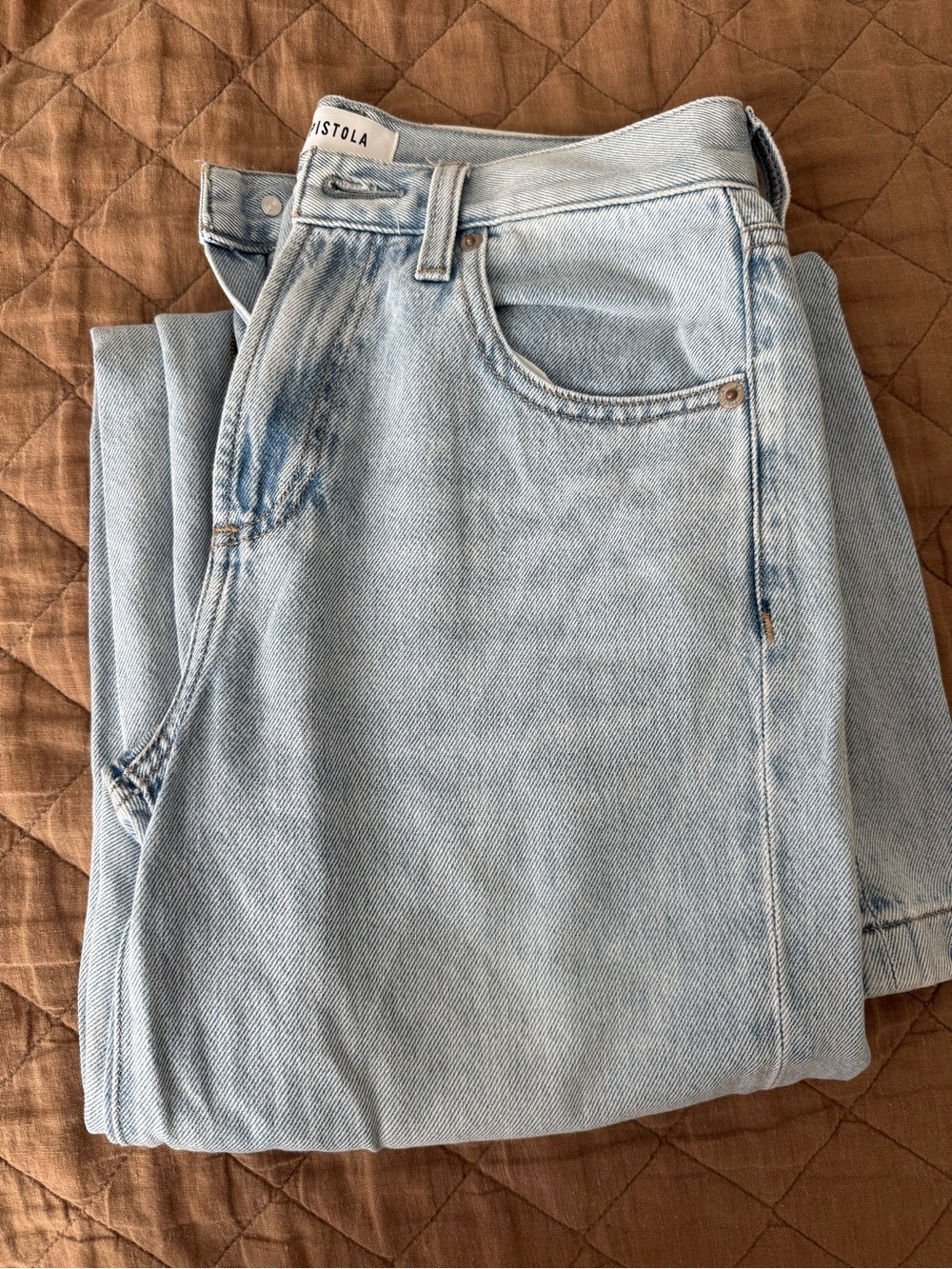 Pistola Denim Wide-Leg Light Wash Jeans - Picture 6 of 6